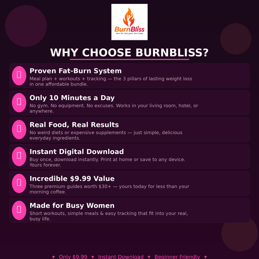 BurnBliss Fat Burn Bundle | 3 PDF Guides | Instant Download